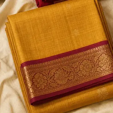 Mustard Tussar Silk