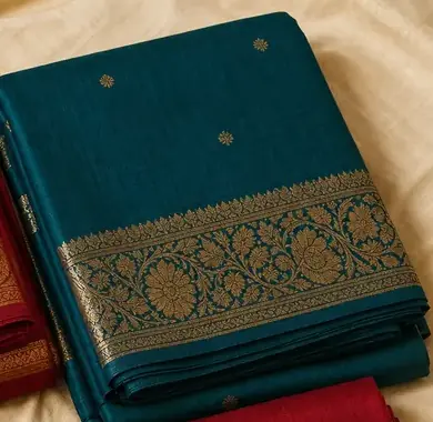 Teal Zari Handloom
